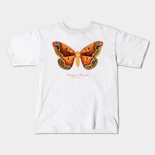 Moth - Giant Silk Moth, Rhescyntis Meander or Arsenura Meander Kids T-Shirt